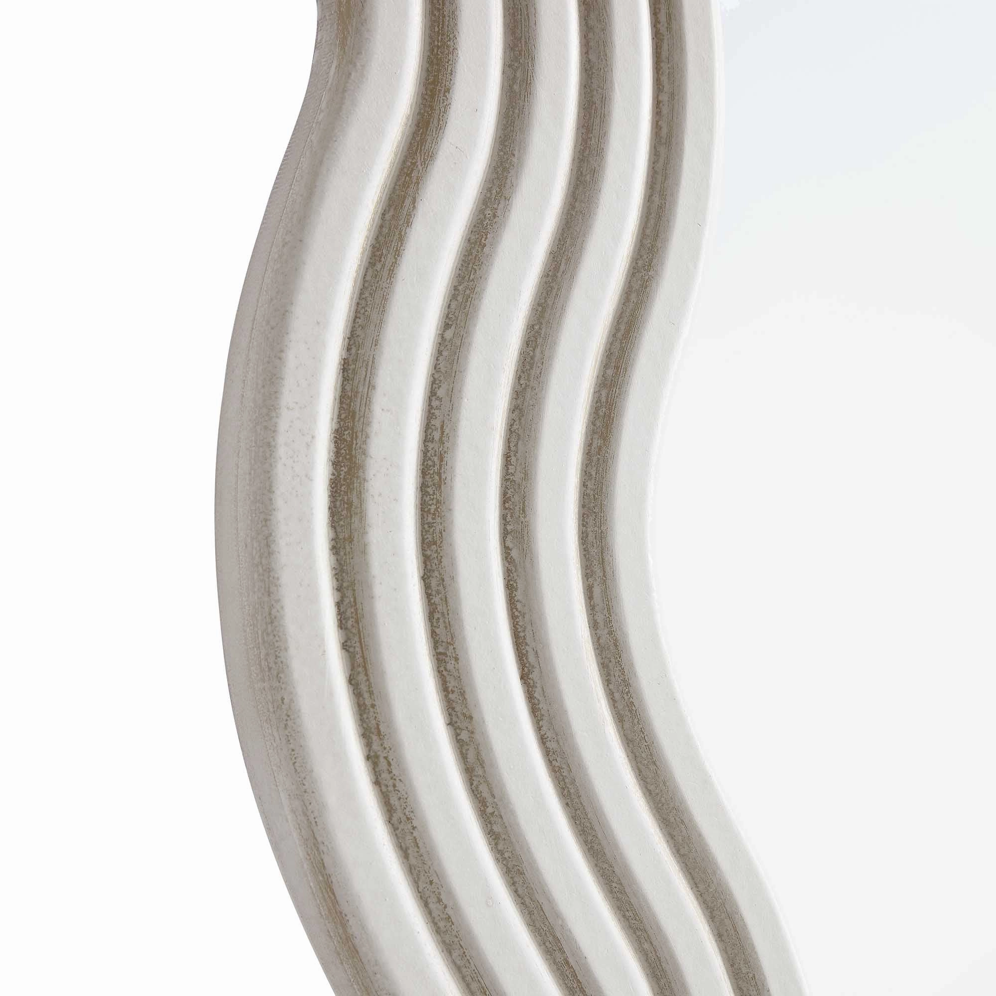 Venus Full Length Wave Mirror 180 x 100 cm, Washed White