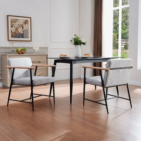 Versatile Set of 2 Modern Accent Chairs  Upholstered Armchairs kitchen accessories, table linens