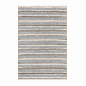 Villa Stripe Indoor Outdoor Handwoven Grey Rug