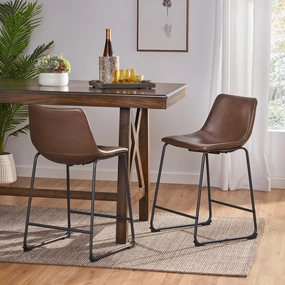 Vintage Style Brown 24-Inch Counter Stool (Set of 2) - NH114892 kitchen accessories, table linens