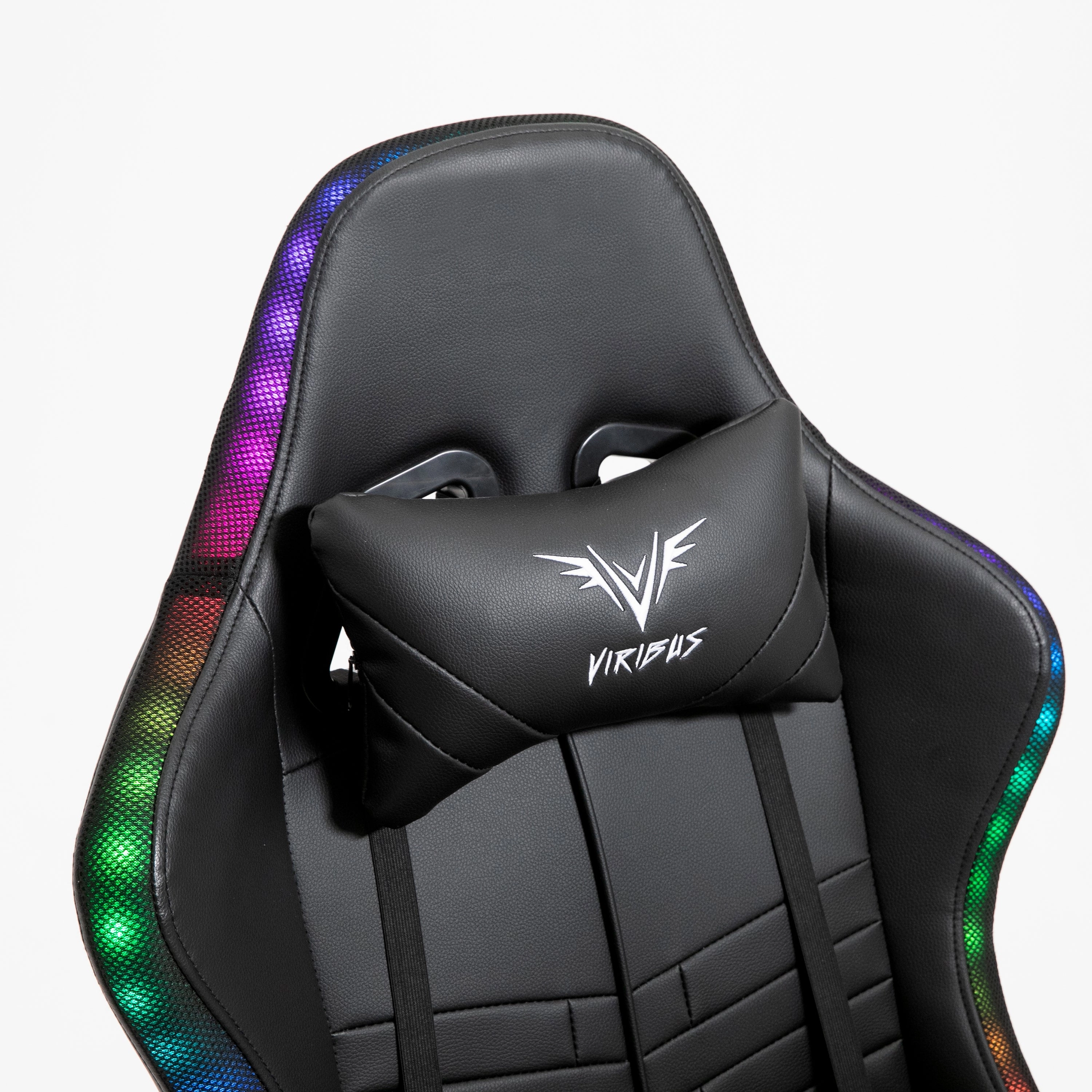 VIRIBUS X1 Office Gaming Chair with 12-Colour LED Light, Black