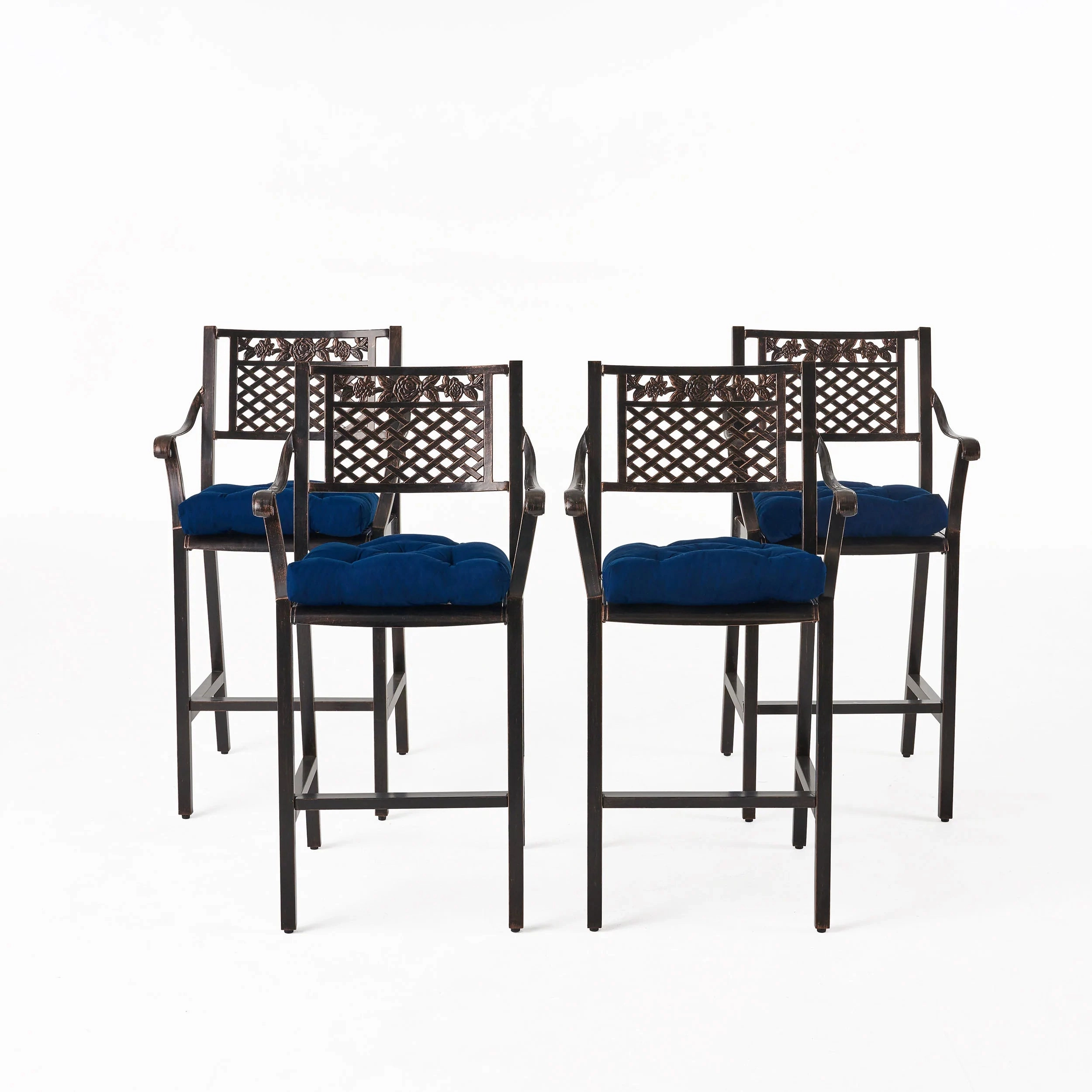 Vista Outdoor Barstool with Cushion (Set of 4)