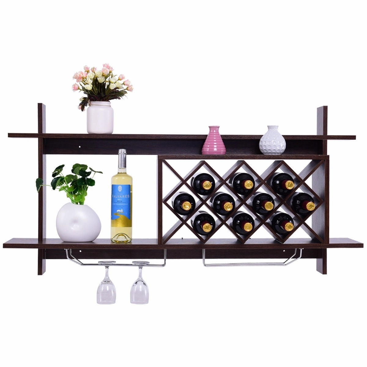 Wall Mounted Wine Rack Organizer