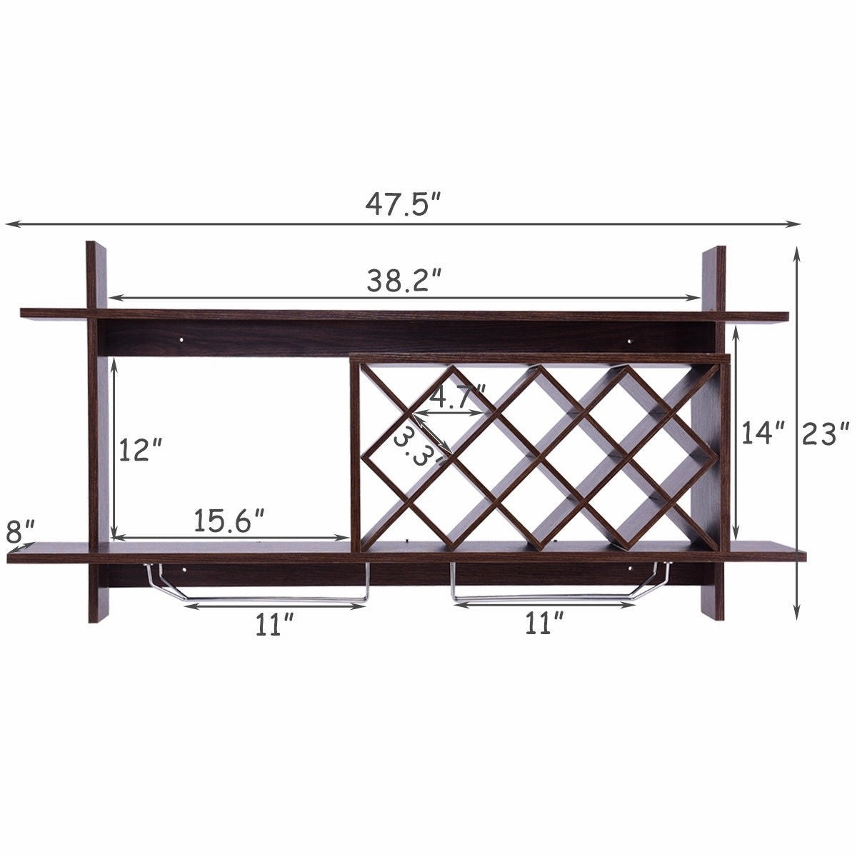 Wall Mounted Wine Rack Organizer