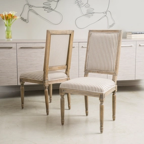 Weathered Dark Coffee Stripe Dining Chairs (Set of 2) - NH641592 kitchen accessories, table linens