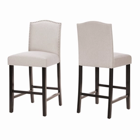 Wheat Fabric Counter Stools, Set of 2 - NH438203 kitchen accessories, table linens