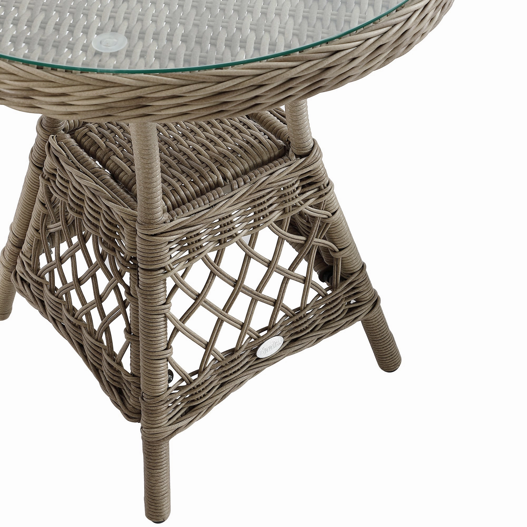 Willowbrook Lattice Weave Rattan Bistro Set, Natural