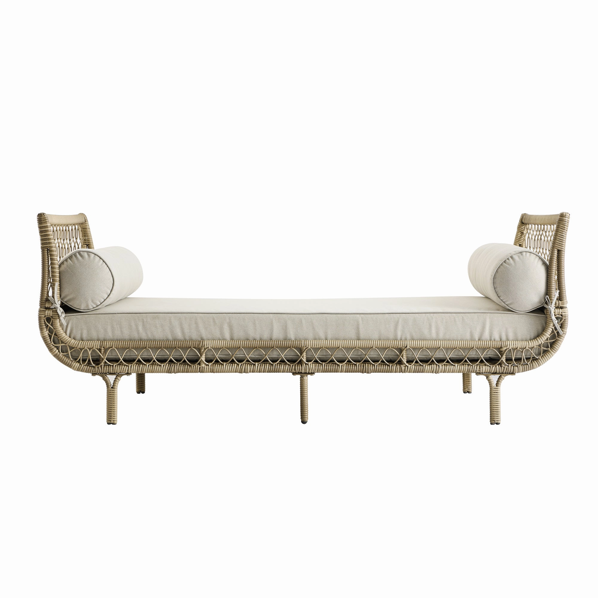 Willowbrook Lattice Weave Rattan Daybed, Natural