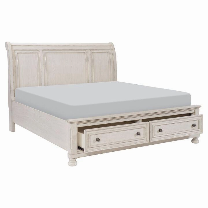 Windchester 5-Piece King Storage Bedroom Package - Antique White