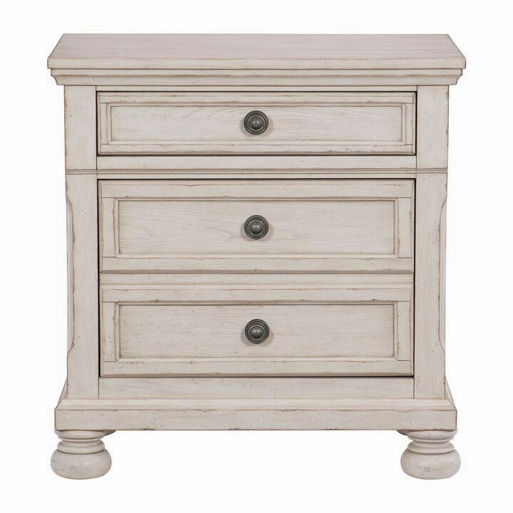 Windchester 5-Piece King Storage Bedroom Package - Antique White