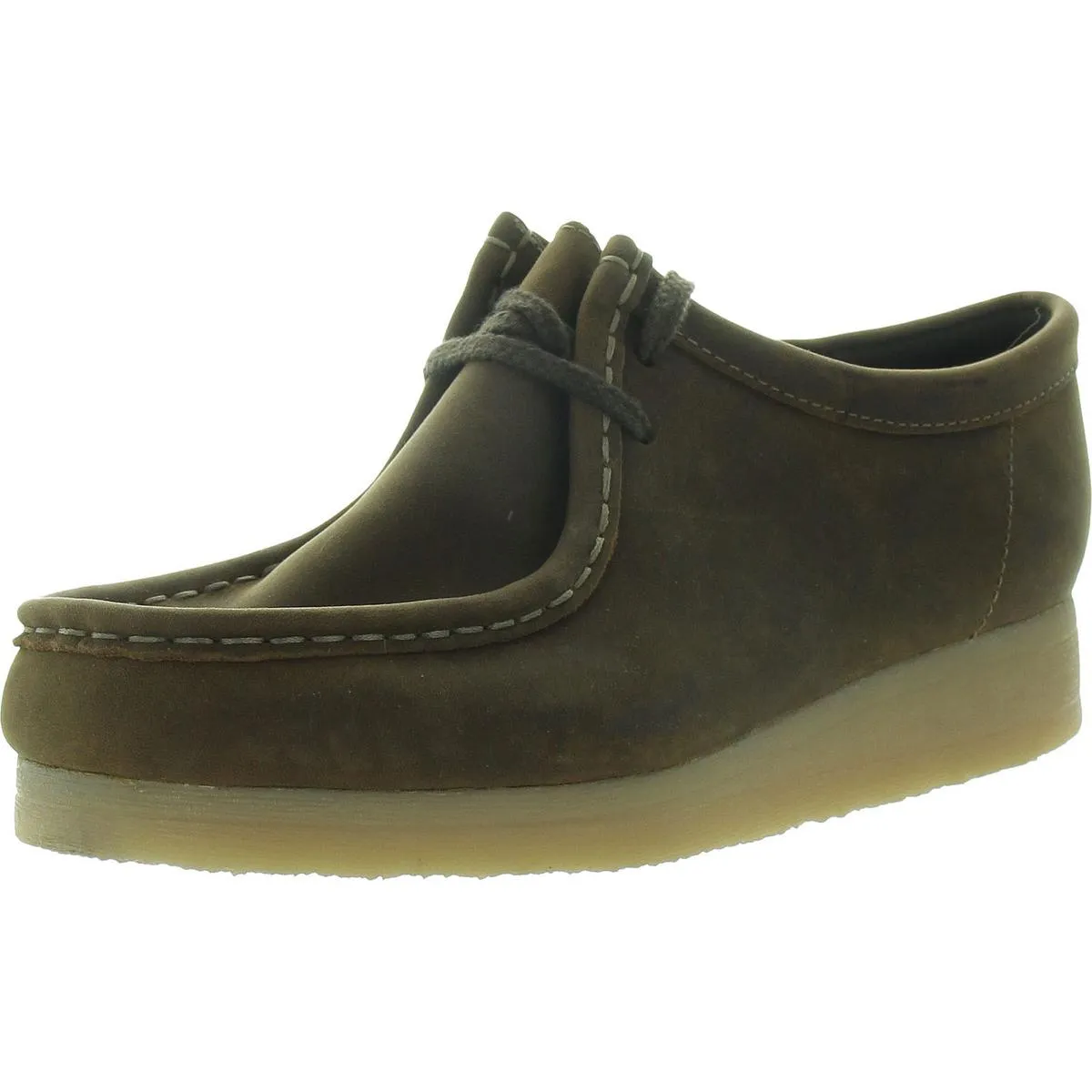 Womens Lace-Up Man Made Loafer Heels