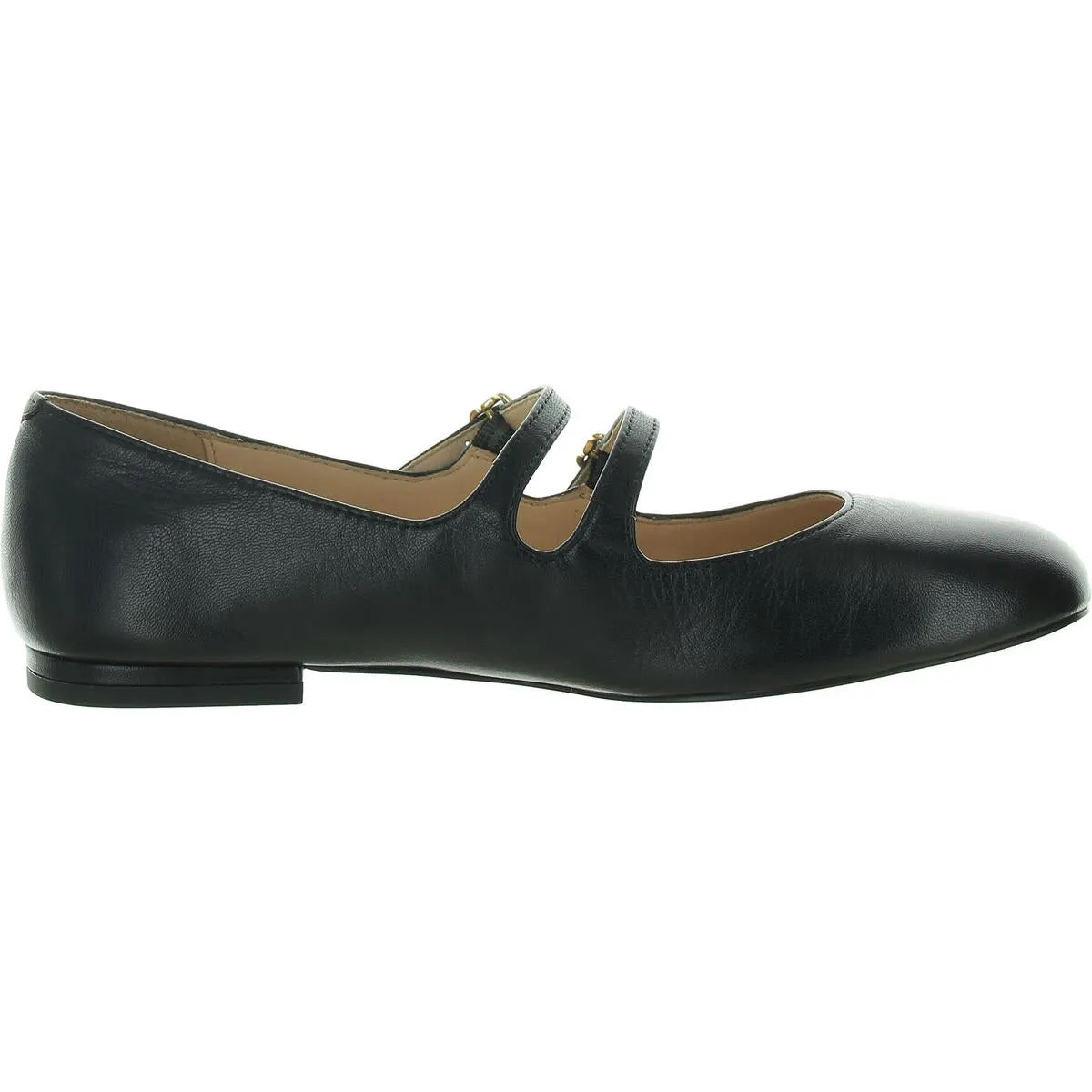 Womens Logo Leather Loafer Heels
