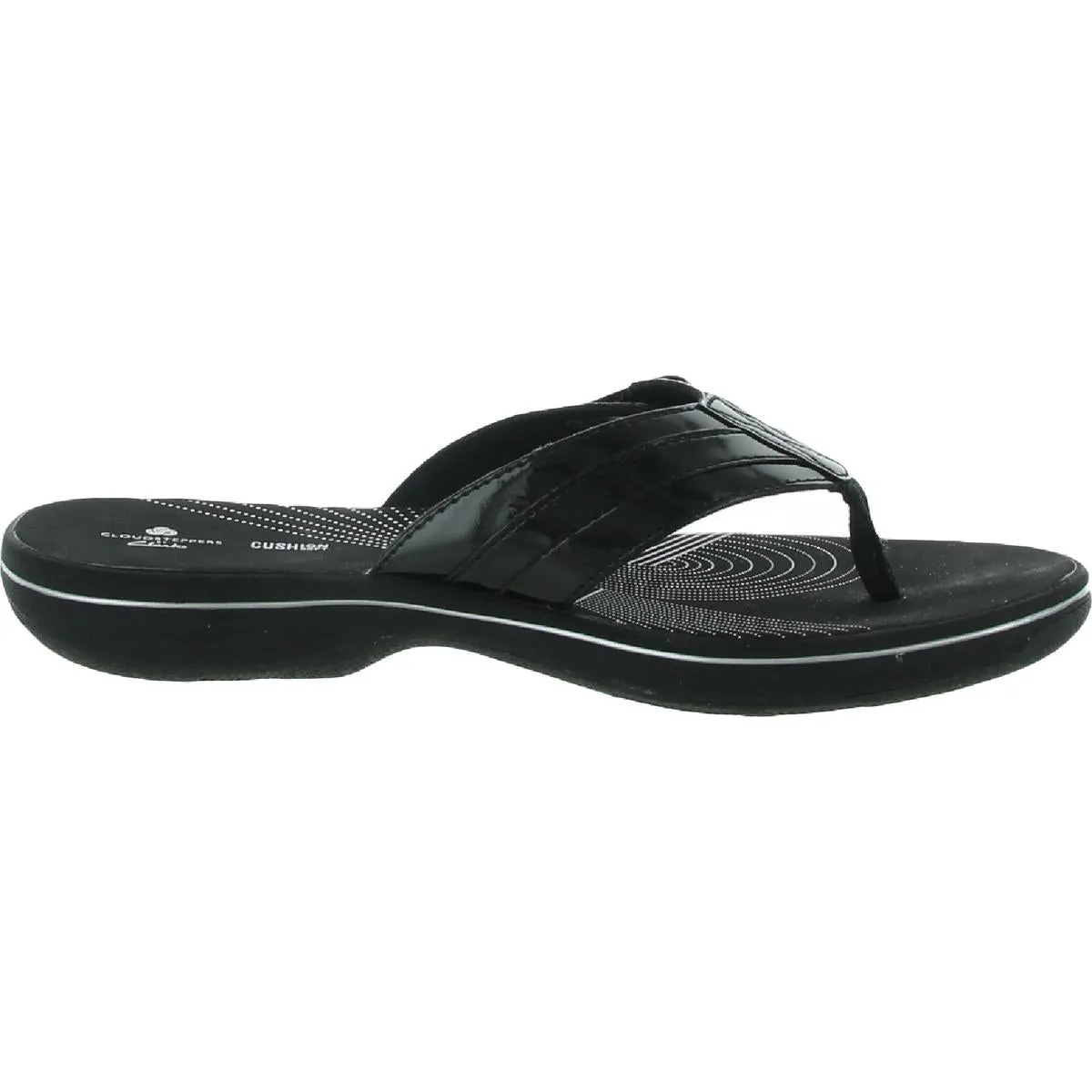 Womens Patent Thong Flip-Flops
