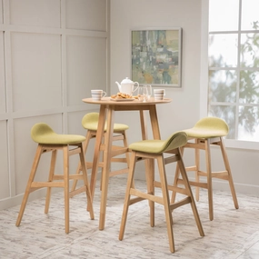 Wood Finish Circular 5 Piece Bar Height Dining Set - NH072992 kitchen accessories, table linens