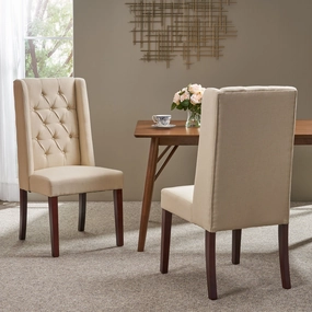Wooden Dining Chair with Fabric Cushions (Set of 2) - NH091903 kitchen accessories, table linens