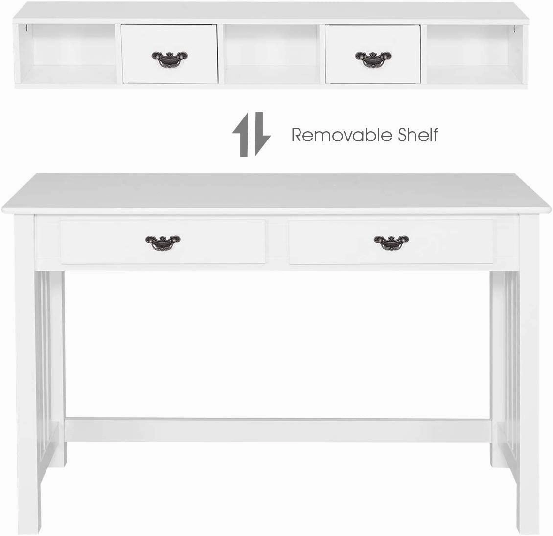 Writing Desk with 4 Drawer Computer Study Table