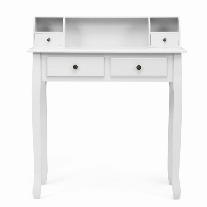 Writing Desk with 4 Drawers, Removable Floating Organizer