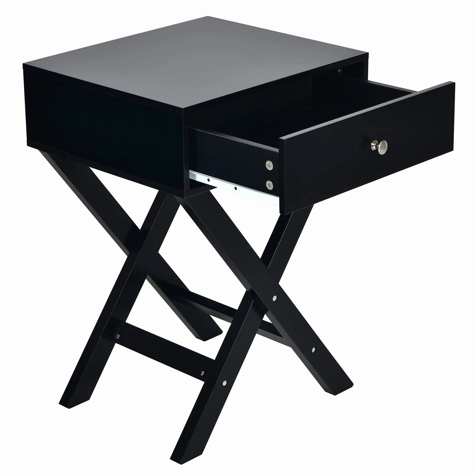 X-Shaped End Table, Modern Sofa Side Table entry bench, mudroom storage