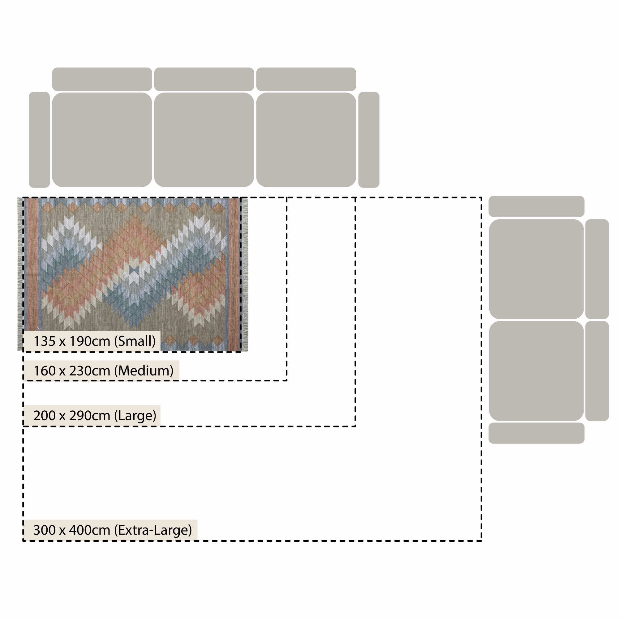 Zairya Kilim Handwoven Wool & Cotton Rug