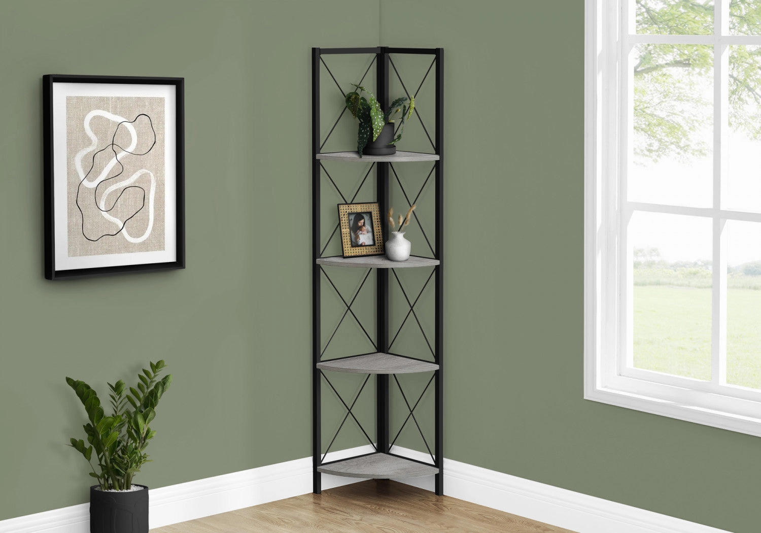 Zeva Bookcase - Grey